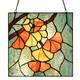Tiffany Style Handcrafted Stained Glass Ginkgo Leaf Window Panel Art Decor