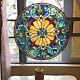 Tiffany Style Handcrafted Stained Glass Window Panel 22 Round Victorian Frances