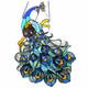 Tiffany Style Peacock Stained Glass Window Panel Hanging window Suncatcher