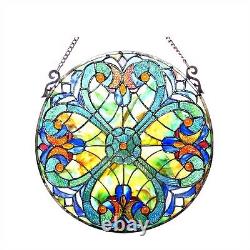 Tiffany Style Stained Glass 20 Diameter Round Window Panel LAST ONE THIS PRICE