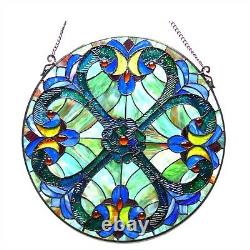 Tiffany Style Stained Glass 20 Diameter Round Window Panel LAST ONE THIS PRICE