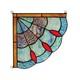 Tiffany Style Stained Glass Corner Window Panel Handcrafted Suncatcher PAIR