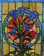 Tiffany Style Stained Glass Floral Tulip Window Panel 20 x 32 ONE THIS PRICE