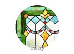 Tiffany Style Stained Glass Green WindowithWall Panels 24 X 16