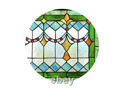 Tiffany Style Stained Glass Green WindowithWall Panels 24 X 16