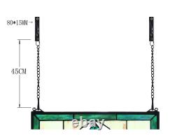 Tiffany Style Stained Glass Green WindowithWall Panels 24 X 16