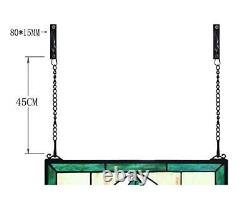 Tiffany Style Stained Glass Green WindowithWall Panels 24 X 16