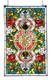 Tiffany Style Stained Glass Hanging Window Panel Floral Flower Design