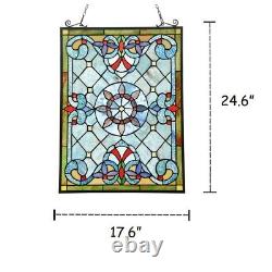 Tiffany Style Stained Glass Hanging Window Panel Suncatcher Victorian Design