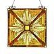 Tiffany-Style Stained Glass Mission Window Panel and Suncatcher, 24.5 x 26