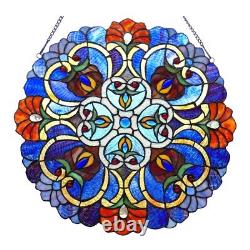 Tiffany Style Stained Glass Round Window Panel 21 Handcrafted ONE THIS PRICE