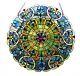 Tiffany Style Stained Glass Victorian Design Window Panel Round ONE THIS PRICE
