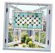 Tiffany-Style Stained Glass Window Panel, 100% Genuine Stained Glass Aqua Blue