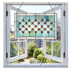 Tiffany-Style Stained Glass Window Panel, 100% Genuine Stained Glass and Cabo