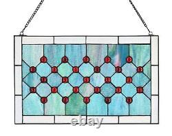 Tiffany-Style Stained Glass Window Panel, 100% Genuine Stained Glass and Cabo