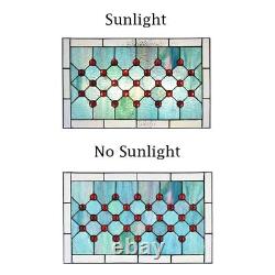 Tiffany-Style Stained Glass Window Panel, 100% Genuine Stained Glass and Cabo