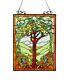 Tiffany Style Stained Glass Window Panel 18 W x 25 T Handcrafted Tree of Life