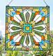Tiffany Style Stained Glass Window Panel 20 W Mission Arts & Crafts Suncatcher