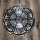 Tiffany Style Stained Glass Window Panel 21 Round Nature Colors And Neutrals