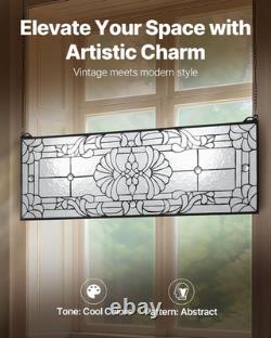 Tiffany Style Stained Glass Window Panel 35.2 x 13 for Home Decor