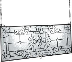 Tiffany Style Stained Glass Window Panel 35.2 x 13 for Home Decor