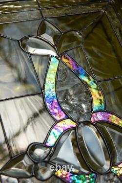 Tiffany Style Stained Glass Window Panel Hand Cut Beveled Pieces ROYAL