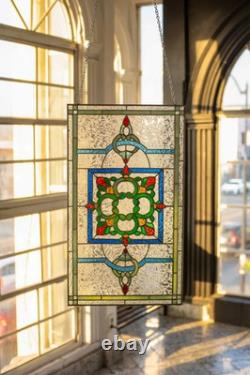 Tiffany Style Stained Glass Window Panel Hand Cut Pieces CELTIC KNOT