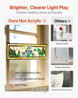 Tiffany Style Stained Glass Window Panel Hanging Transom