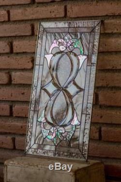 Tiffany Style Stained Glass Window Panel RV Iridescent Beveled Infinity Knot CLR