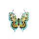 Tiffany Style Stained Glass Window Panel Suncatcher Butterfly Design