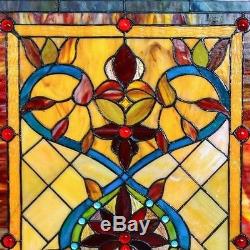 Tiffany Style Stained Glass Window Panel Suncatcher Classic Victorian Theme 24