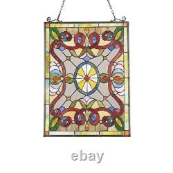 Tiffany Style Stained Glass Window Panel Victorian Handcrafted ONE THIS PRICE