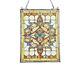Tiffany Style Stained Glass Window Panel Victorian Medallion 17.7 W x 24.6 H