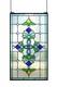 Tiffany Style Stained Glass Window Panels 15 Inch Wide by 26 Inch Height Tran