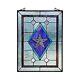 Tiffany-Style Texas Star Western Stained Glass Hanging Window Panel