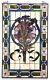 Tiffany Style Tulip Design Stained Glass Window Panel 20 Wide x 32 Tall