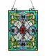Tiffany Style Victorian Design Stained Glass Window Panels 18 W x 26 H PAIR