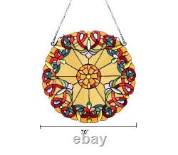 Tiffany Style Victorian Stained Glass Hanging Window Panel Suncatcher Decor