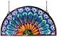 Tiffany Style Window Panel Peacock Mission Victorian Stained Glass Sun Catcher