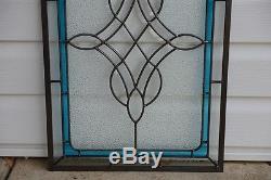 Tiffany Style stained glass Clear Beveled window panel 16 x 24