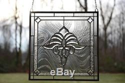 Tiffany Style stained glass Clear Beveled window panel 20 x 20 sold out
