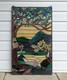 Tiffany Style stained glass window panel Dawn in Valley. 20 x 33.75