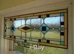Tiffany Styled Stained Glass Transom Window Suncatcher Panel Valance 27x13