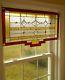 Tiffany Styled Stained Glass Window Panel Valance Curtain 27x17