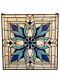 Tiffany Traders Tiffany Style Blue and White Stained Glass Window Panel