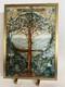 Tiffany Tree Of Life Stained Glass Panel Signed Louis C. Tiffany 13 X 9.25