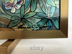Tiffany Tree Of Life Stained Glass Panel Signed Louis C. Tiffany 13 X 9.25