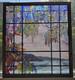 Tiffany XL Wisteria View of Oyster Bay Stained Glass Panel Art MMA 13 X 12