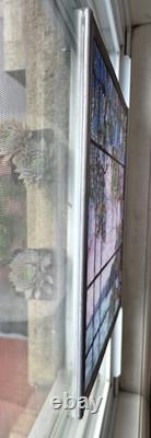 Tiffany XL Wisteria View of Oyster Bay Stained Glass Panel Art MMA 13 X 12