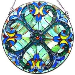 Tiffany-glass Victorian Window Panel 20